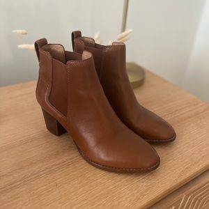 Madewell Leather Booties - Cognac